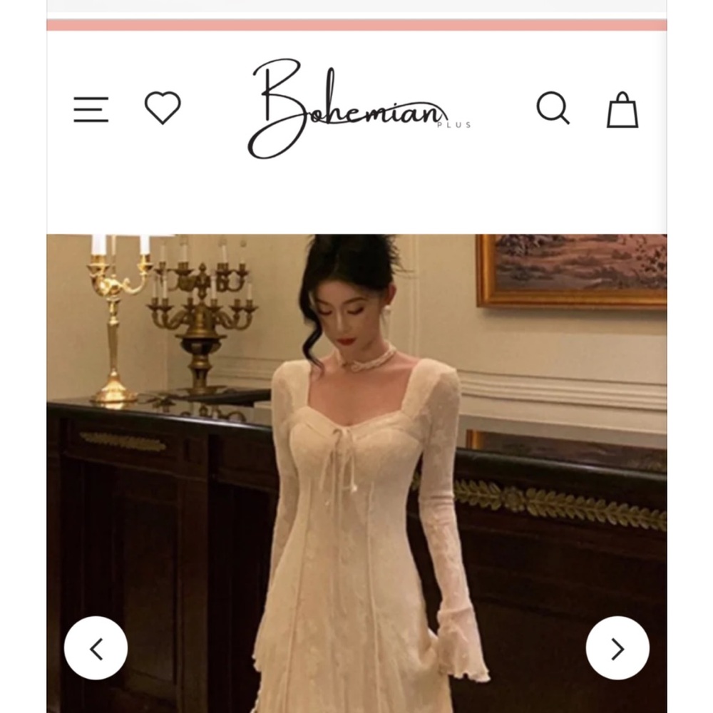 Elegant Cream Lace Dress